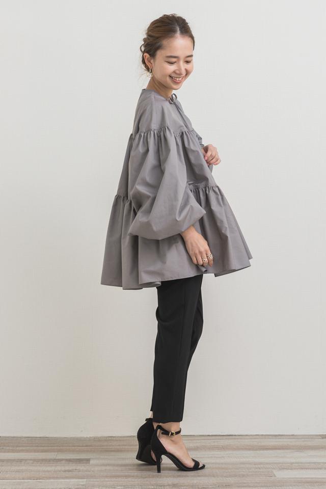 yori(ヨリ)の「ボリュームギャザーブラウス【2021SP】2月上旬入荷