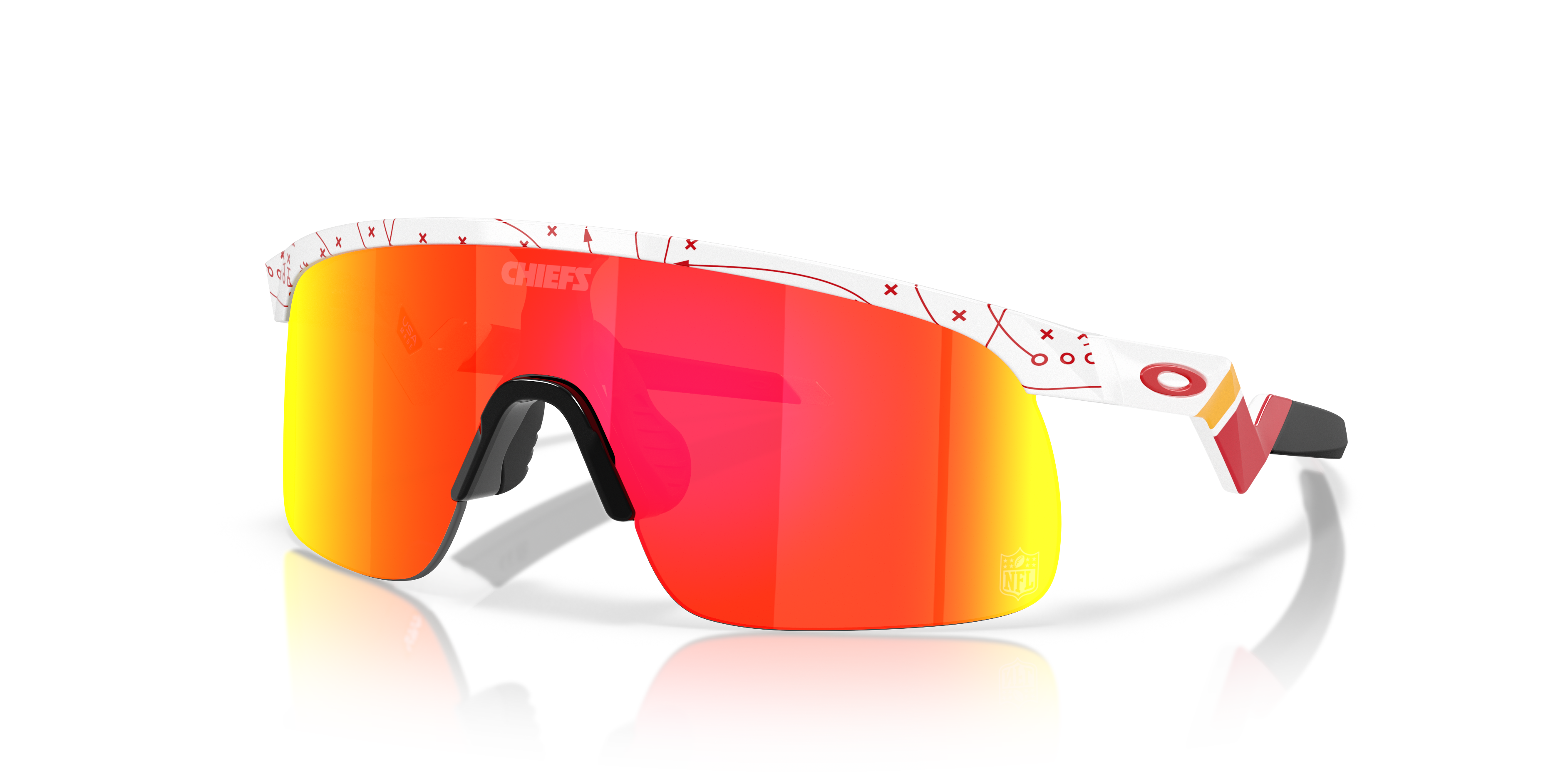 Kansas City Chiefs Resistor (Youth Fit) Prizm Ruby Lenses, White