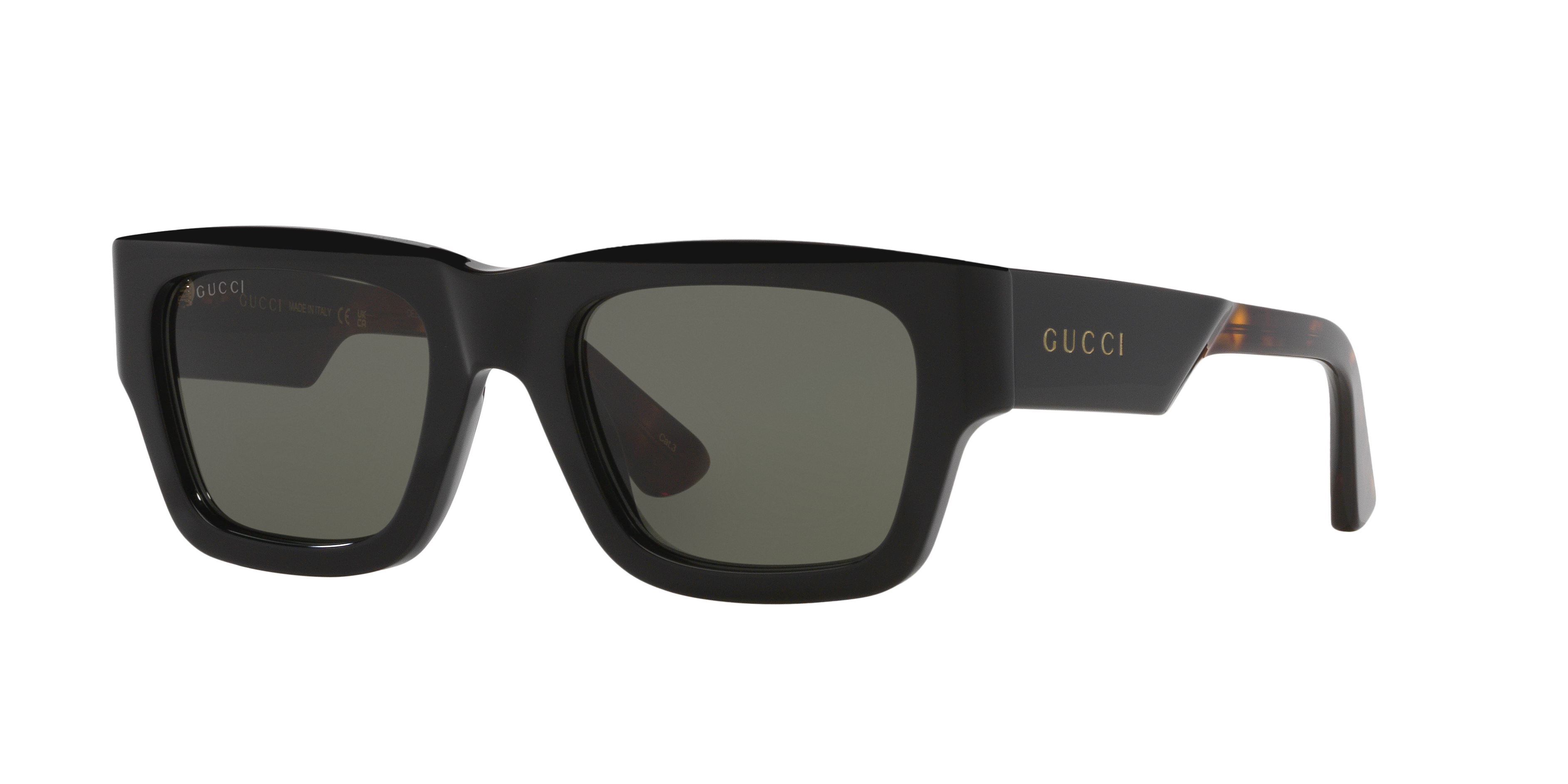 Gucci GG1668S S (52 - 21) with Grey lenses and Black frame