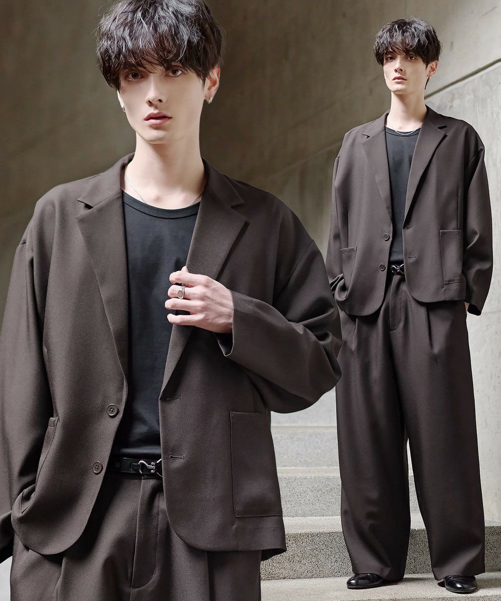 セットアップ 2点セット】防シワシングル/ダブルテーラード