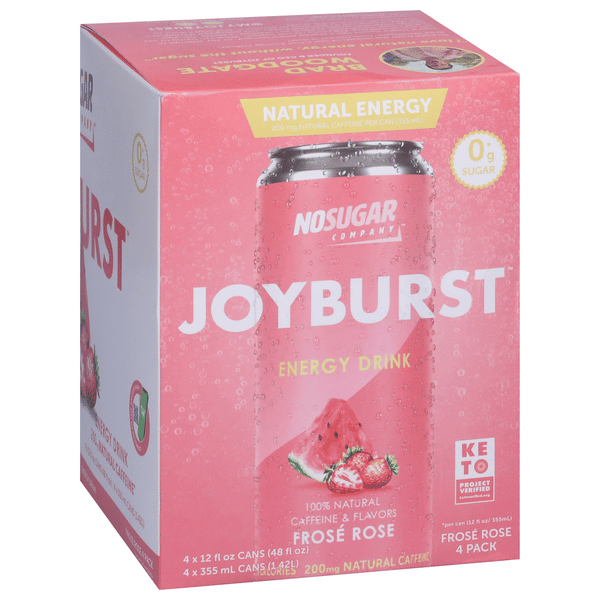 Joyburst Energy Drink, Frose Rose, 4Pk | Hy-Vee Aisles Online