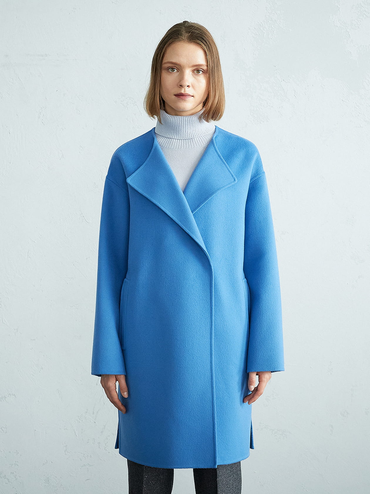 ウールダブルフェイスショートコート