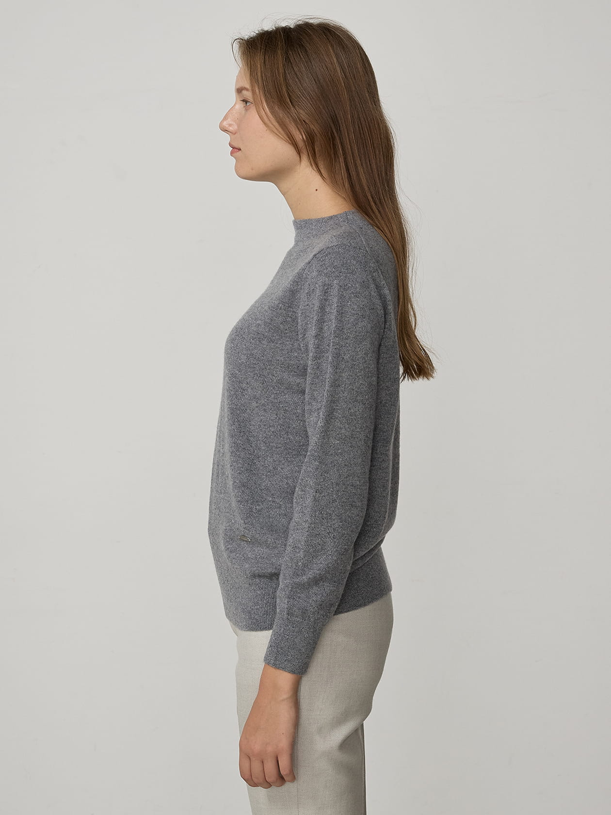 カシミヤ ボトルネックニット