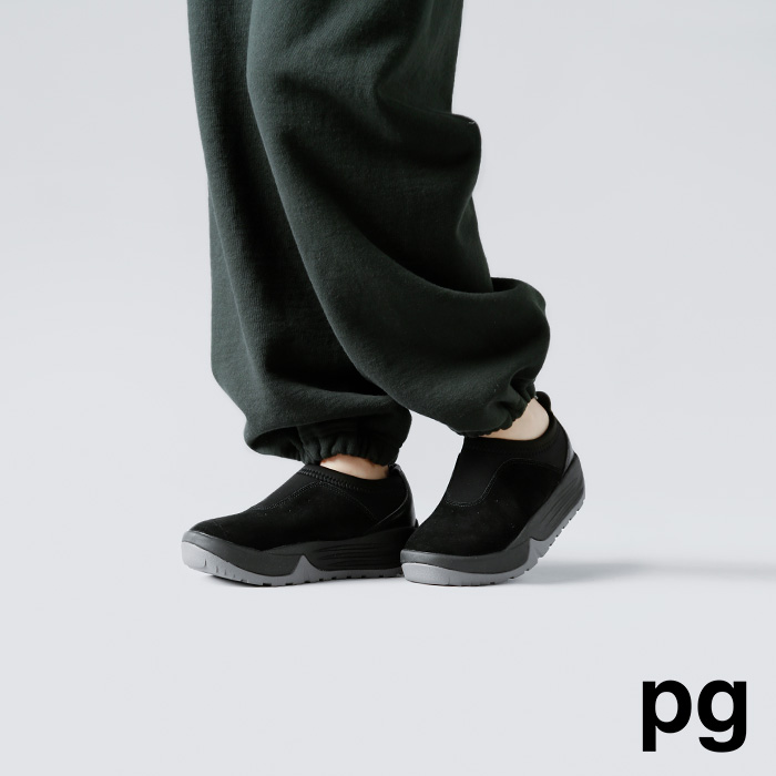 pg ピージー GARDEN MOC カウスエード スリッポン モックシューズ pg