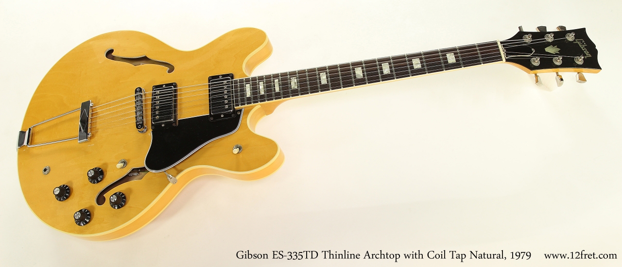Gibson ES-335TD Thinline Archtop with Coil Tap Natural, 1979