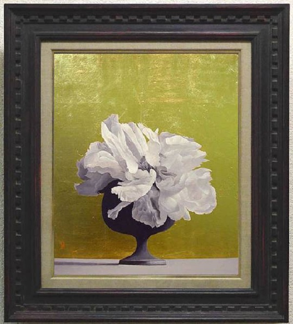 藤田吉香、牡丹（ギリシャ器の）、希少画な集画、状態良好、新品高級額