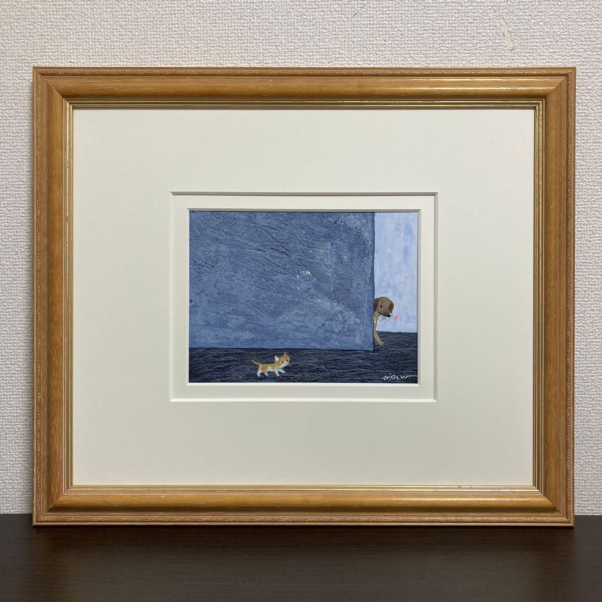 絵画 額装 油彩肉筆画 静物画 面サイン キャンバスF6 裏書き有り