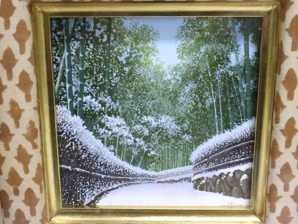 田中芳照、「春鐘」、希少画集の額装画、四季、風景、人気作品 田中