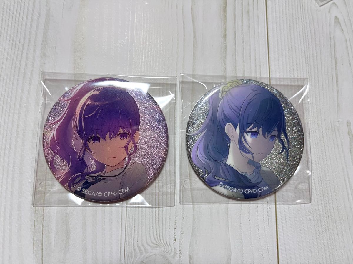 48C プロセカ グリッター缶バッジ 缶バッジ プロジェクトセカイ 朝比奈