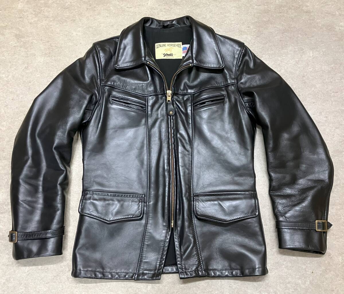 Yahoo!オークション -「schott ホースハイド」(ライダースジャケット