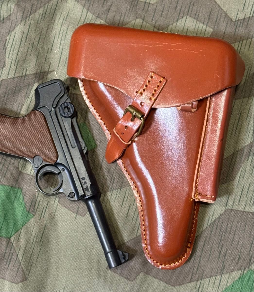 第二次世界大戦 ドイツ軍 ワルサーP38用ホルスター（茶色）レプリカ