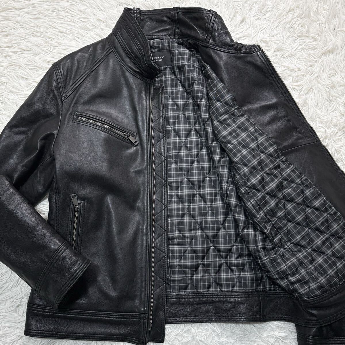 Yahoo!オークション -「burberry black label レザーライダース」(男性