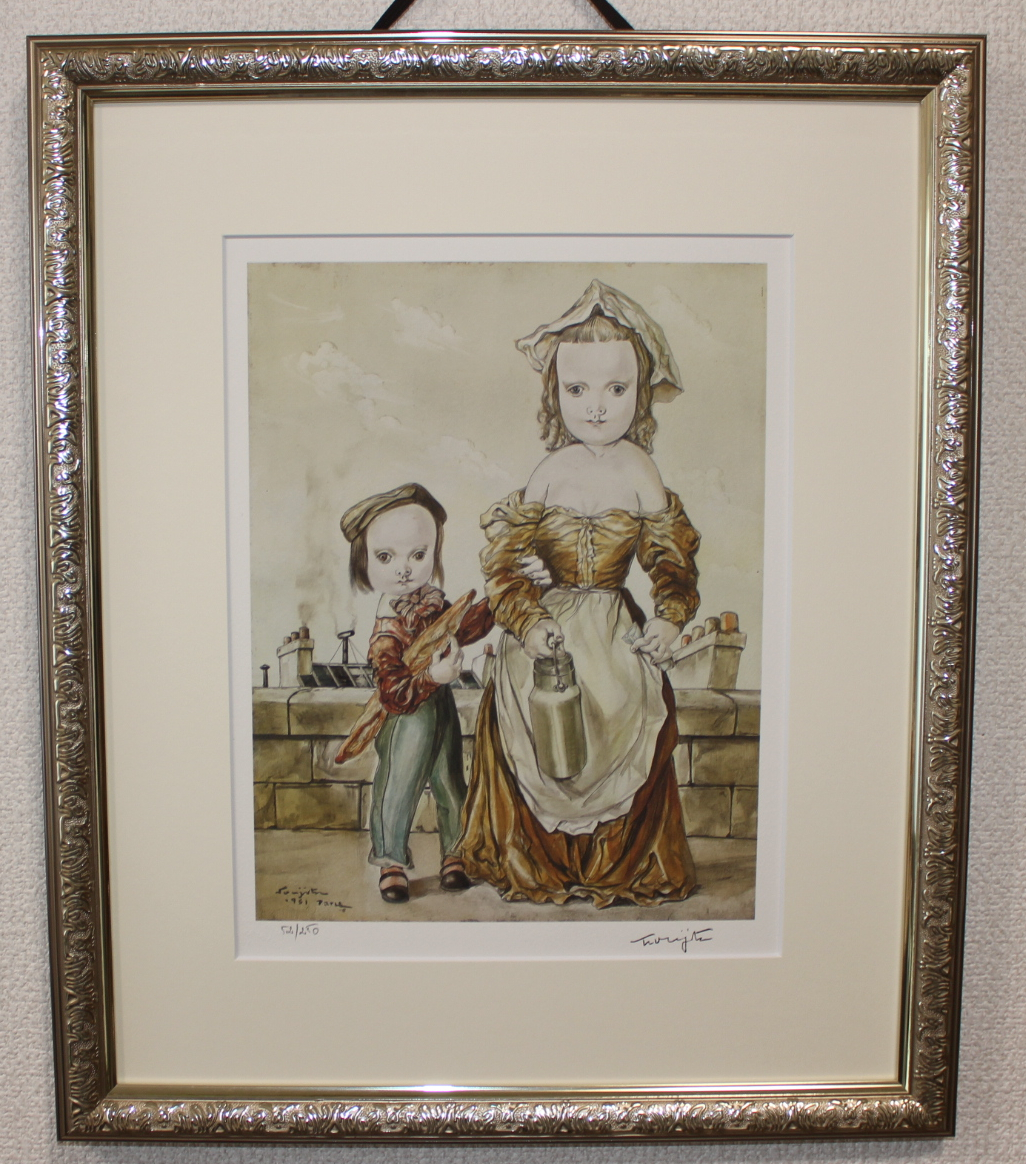 藤田嗣治 エスタンプリトグラフ「Y夫人の肖像」 250部限定｜Yahoo