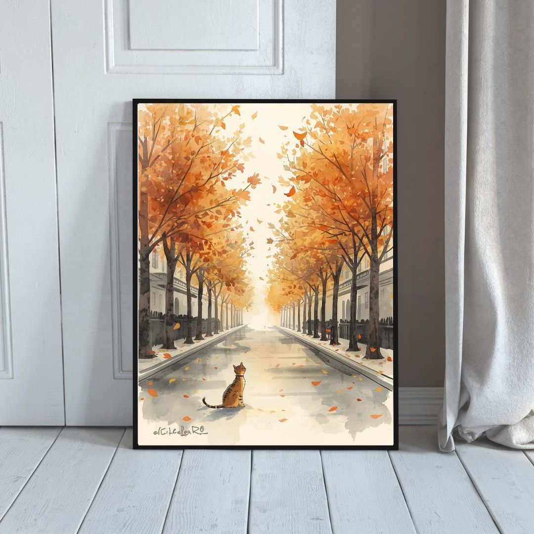 水彩画 風景画「里山は実りの秋」 真作｜Yahoo!フリマ（旧PayPayフリマ）