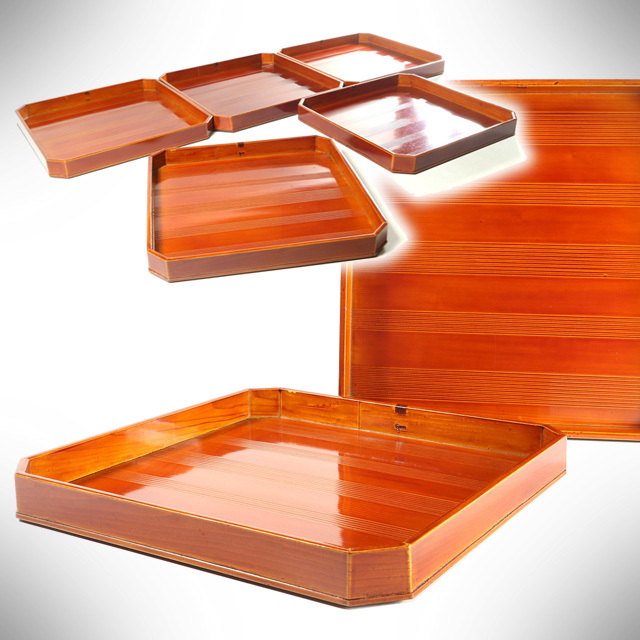 Yahoo!オークション -「飛騨 春慶」(膳) (漆芸)の落札相場・落札価格