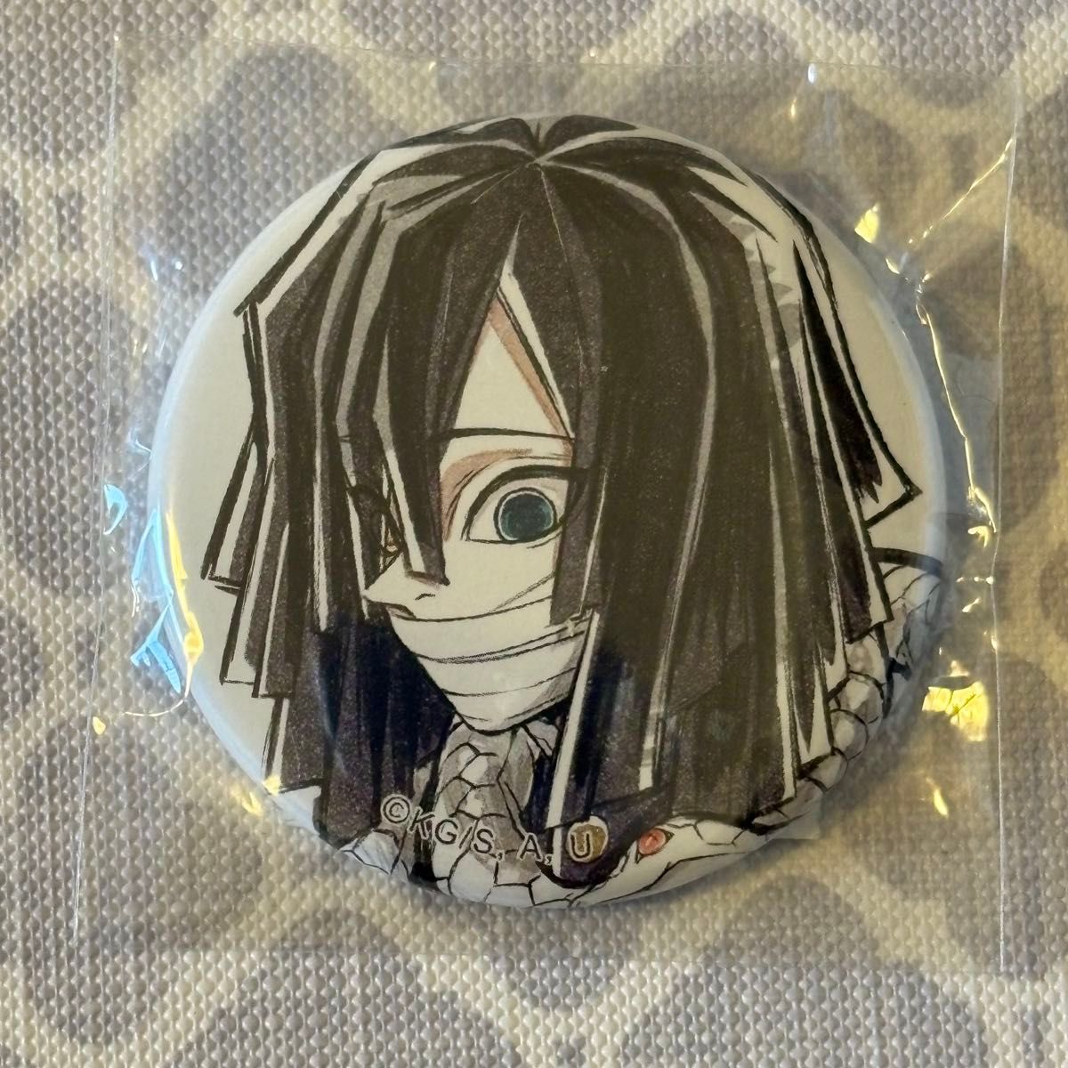 鬼滅の刃 柱描き下ろしイラスト WEBSHOPくじ 伊黒小芭内 E賞 44mm 缶