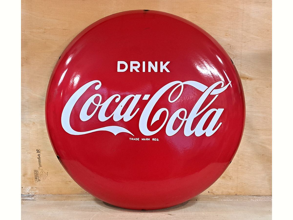 Yahoo!オークション -「コカコーラ 看板 ボタン」の落札相場・落札価格