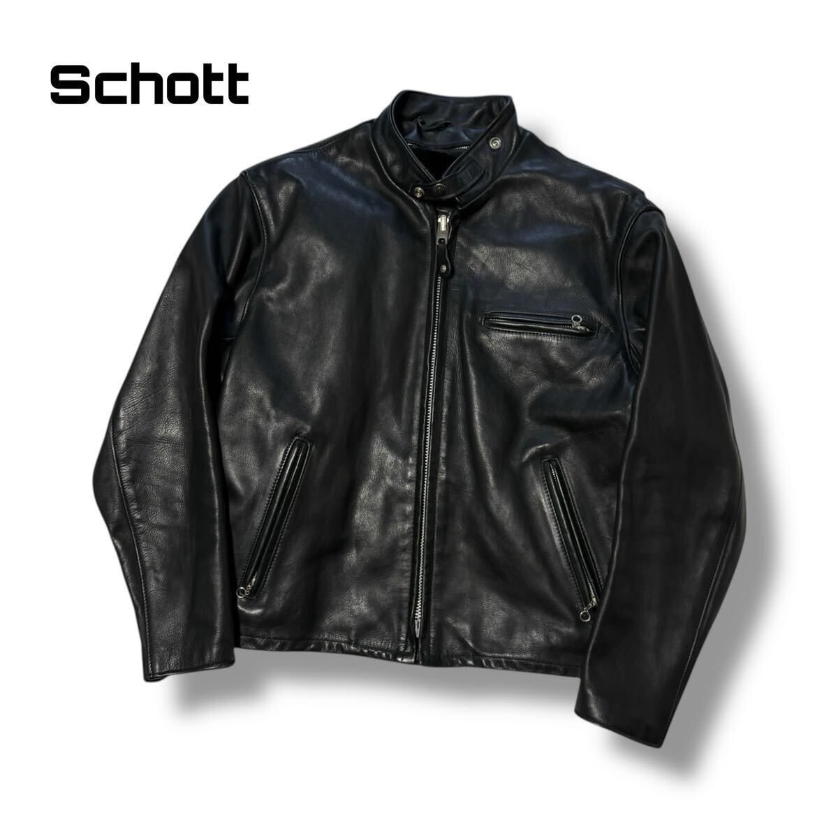 Yahoo!オークション -「schott ライダース 42」の落札相場・落札価格