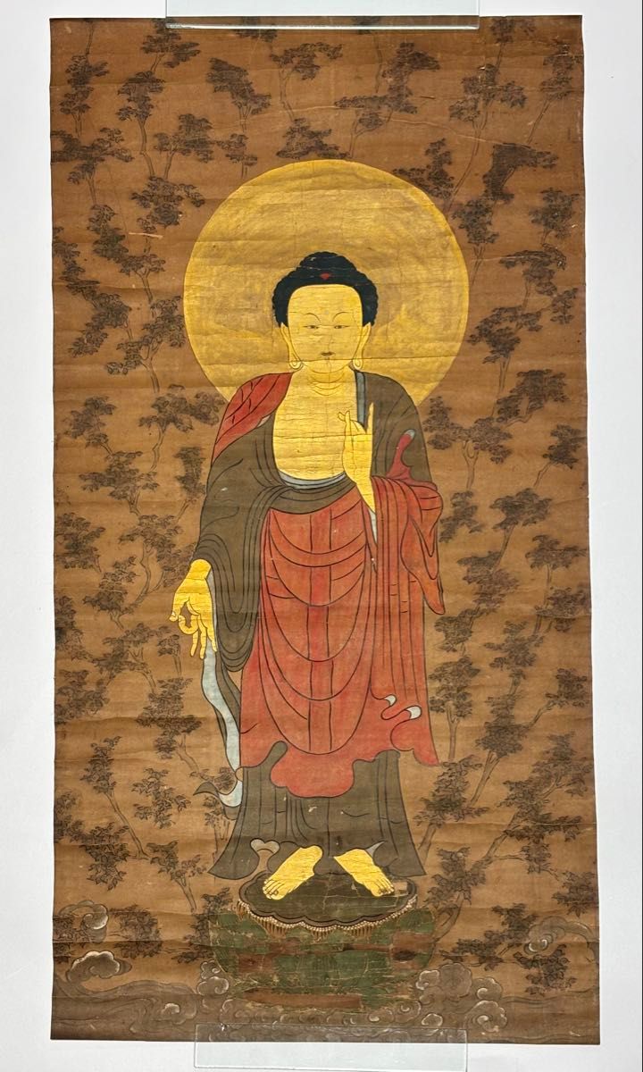 大国天（大黒天）甲子祭 木版彩色画」掛軸 1幅|掛け軸 江戸時代 大国天