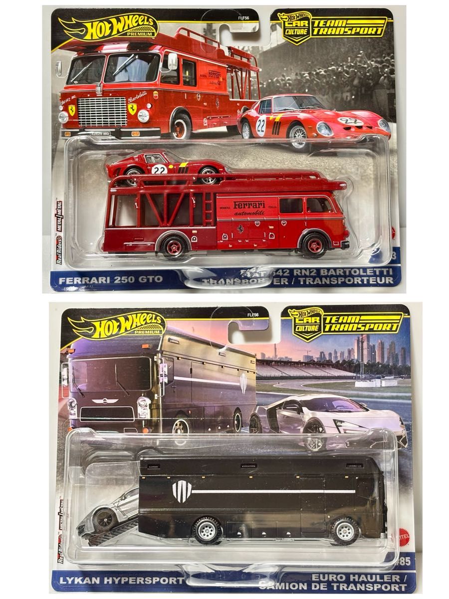 ホットウィール チームトランスポート フェラーリ 250 GTO Ferrari 2台