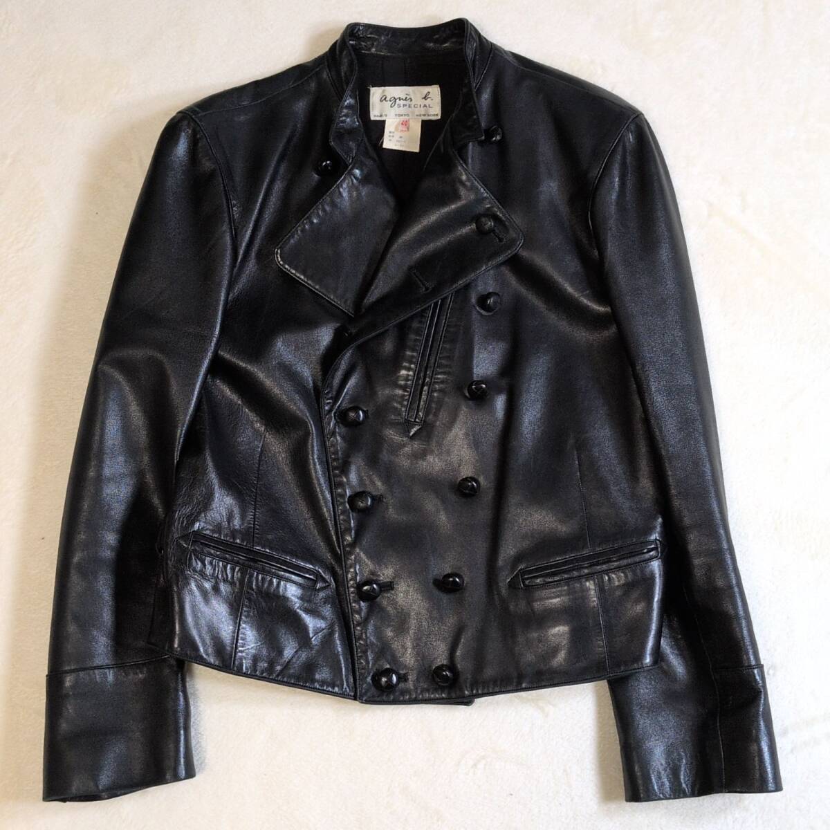 Yahoo!オークション -「agnes b レザー ジャケット」の落札相場・落札価格