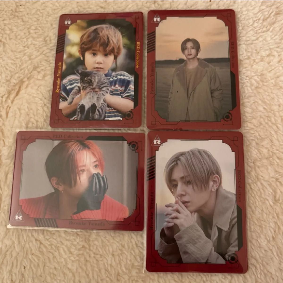 山田涼介 RED ビジュアルカード5セットコンプリート&カードファイル