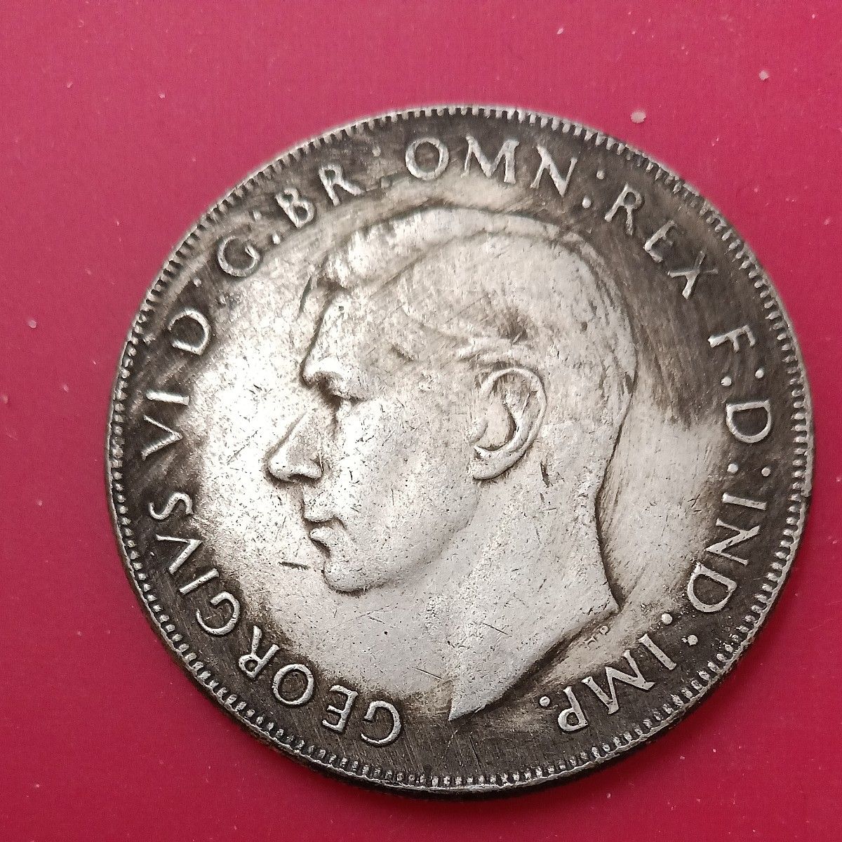 1937 イギリス 大型銀貨 1クラウン ジョージ6世 極美品 本物保証