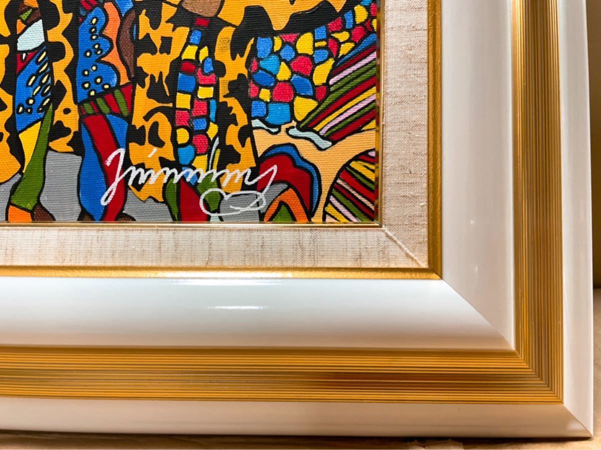 F8号】手描き作品：ジミー大西：模写：絵画：油彩【ピンチ】1999
