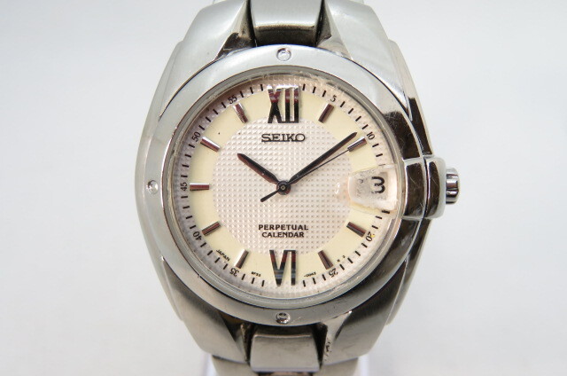 1円～【電池切れ】SEIKO セイコー パーペチュアルカレンダー JALモデル