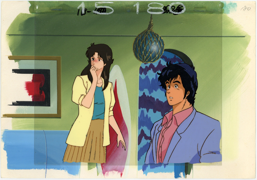 Yahoo!オークション - シティーハンター 背景付セル画 冴羽リョウ