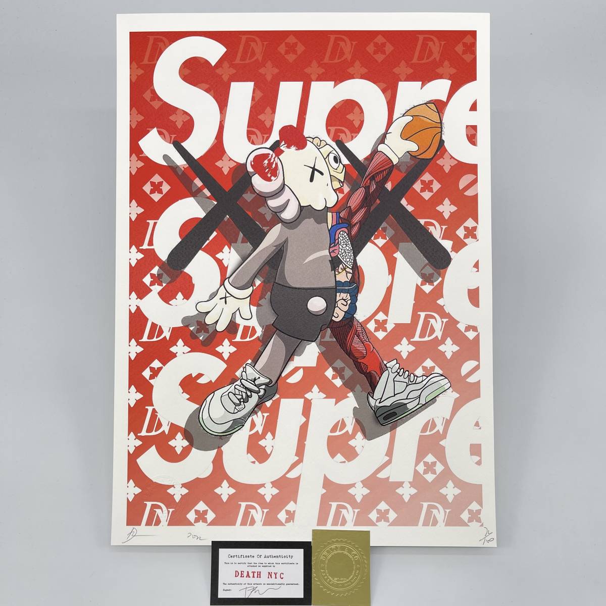 Yahoo!オークション - DEATH NYC 世界限定100枚 アートポスター Kaws