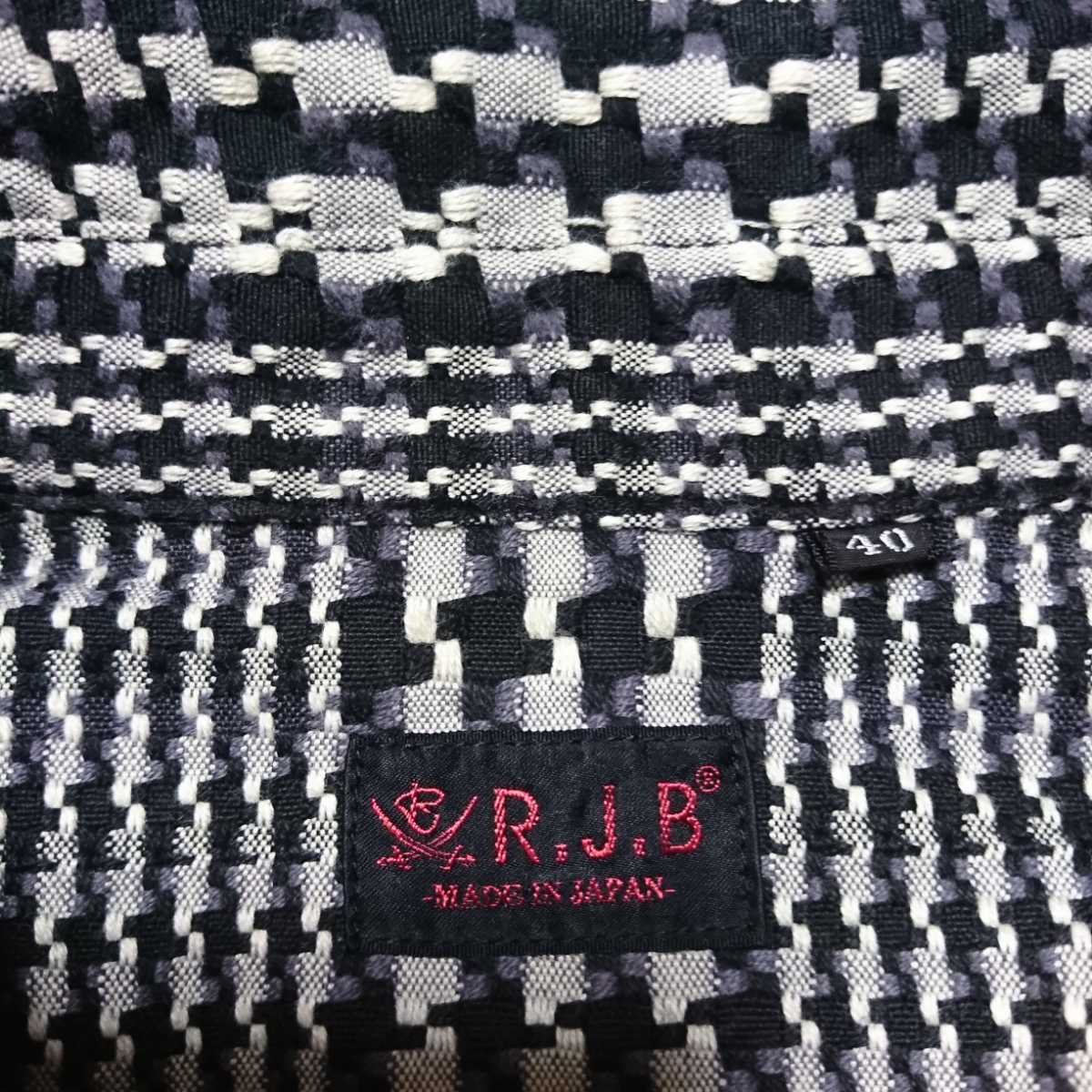 新品未使用 RJB グレンチェック ネルシャツ 40 NS102L フラットヘッド