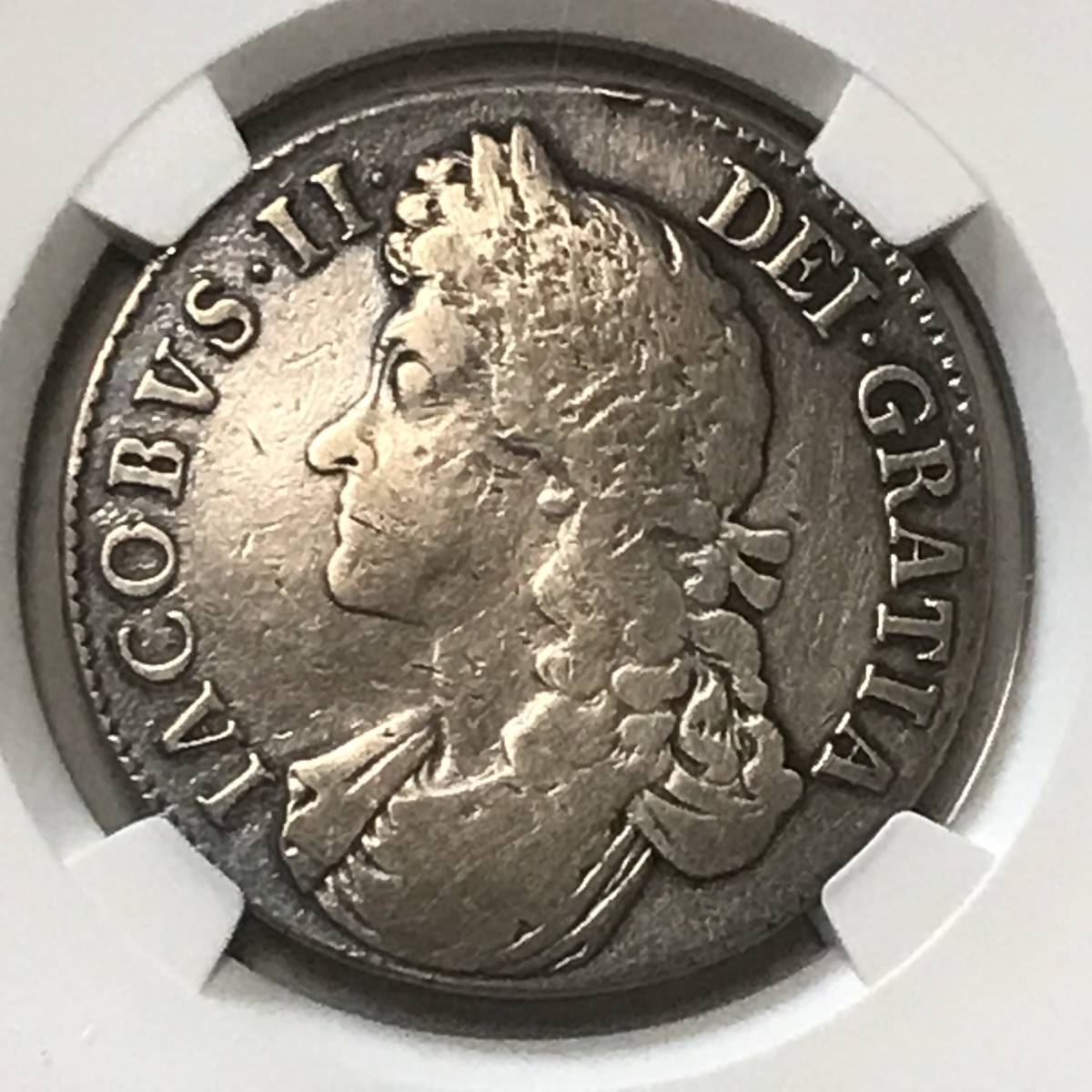 Yahoo!オークション - 1687 イギリス クラウン銀貨 ジェームズ2世 NGC