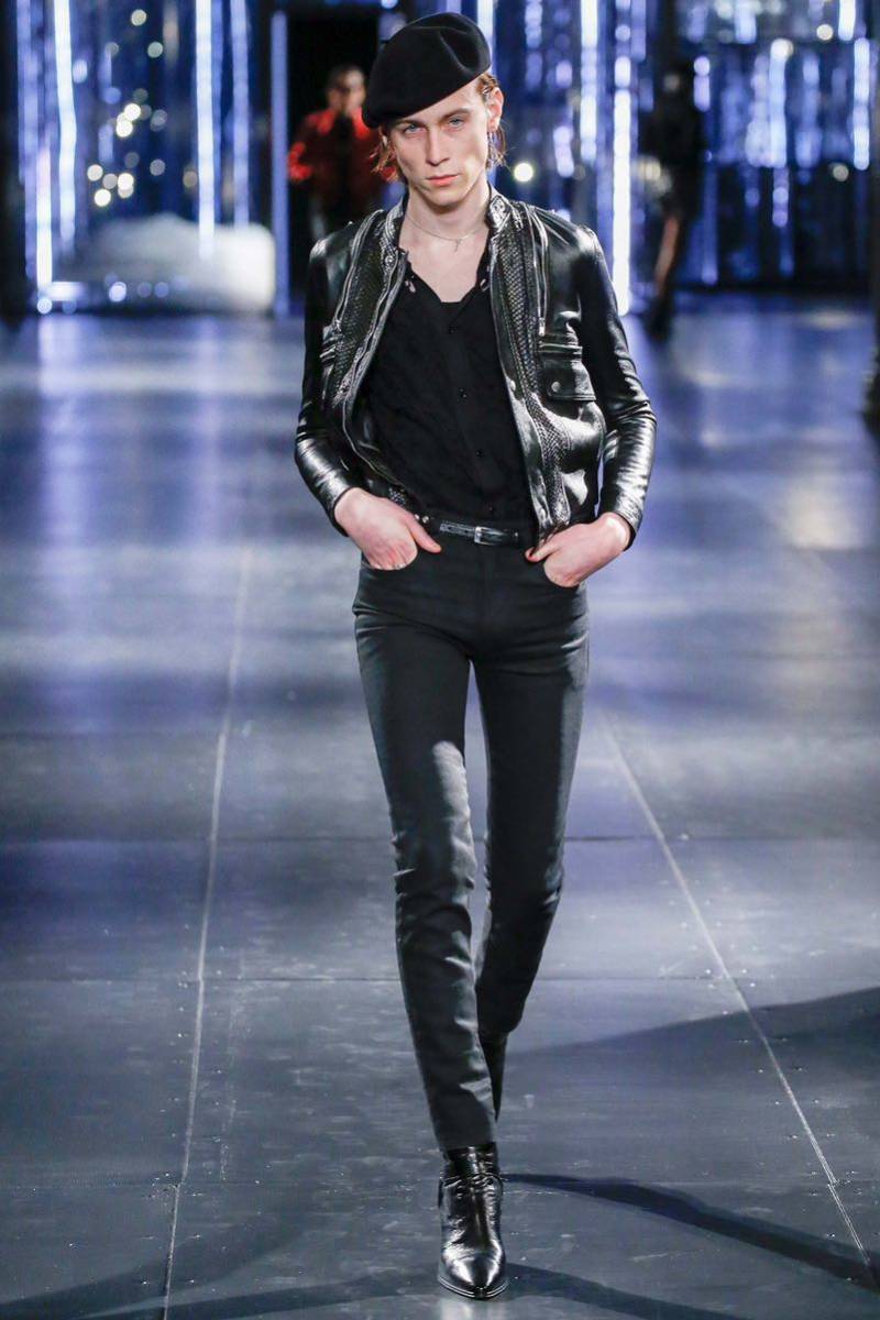 Yahoo!オークション - サンローランパリ 15aw パイソンライダースレザ