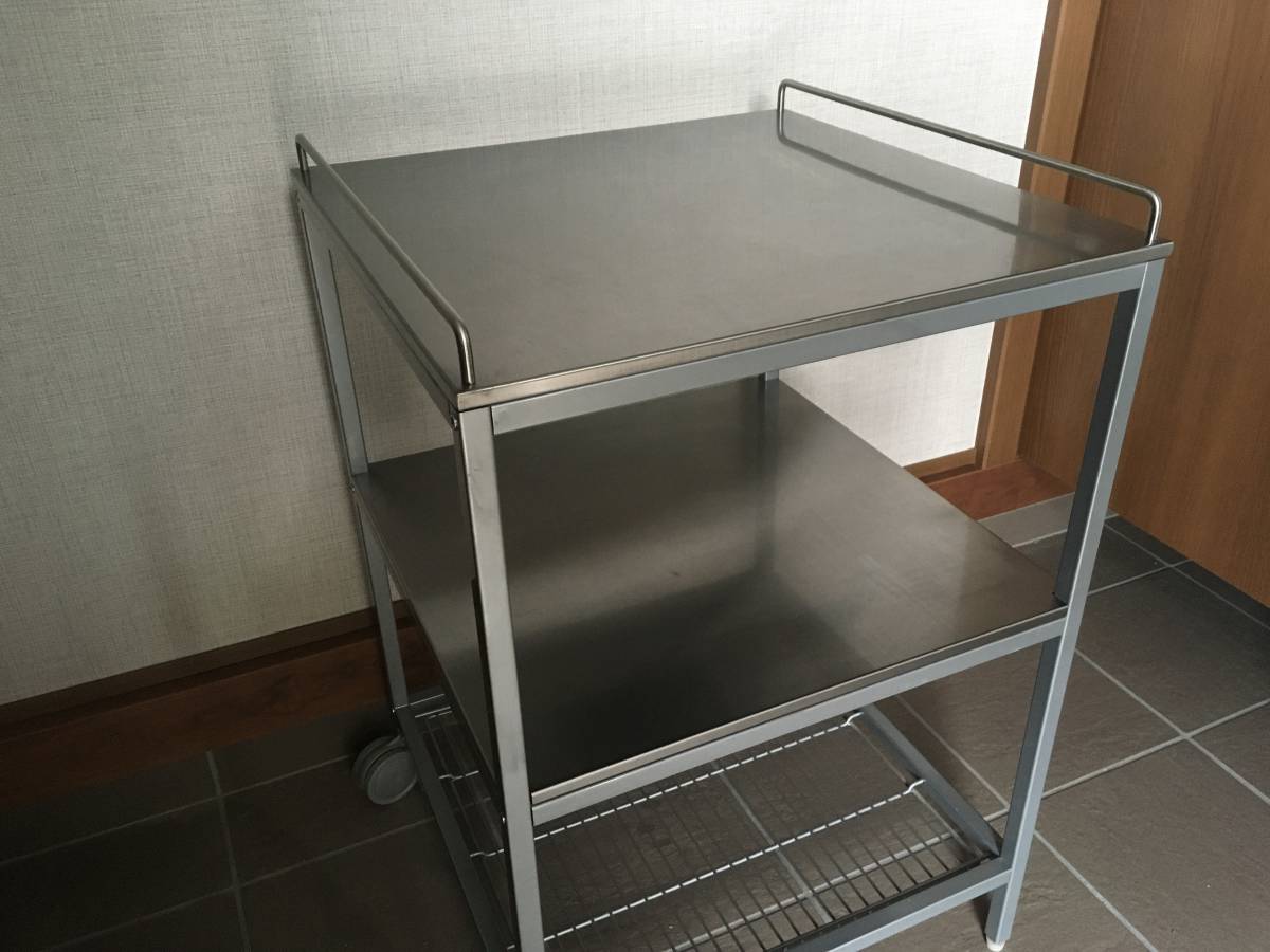 Yahoo!オークション - IKEA ステンレスワゴン UDDEN19122 作業台 調理