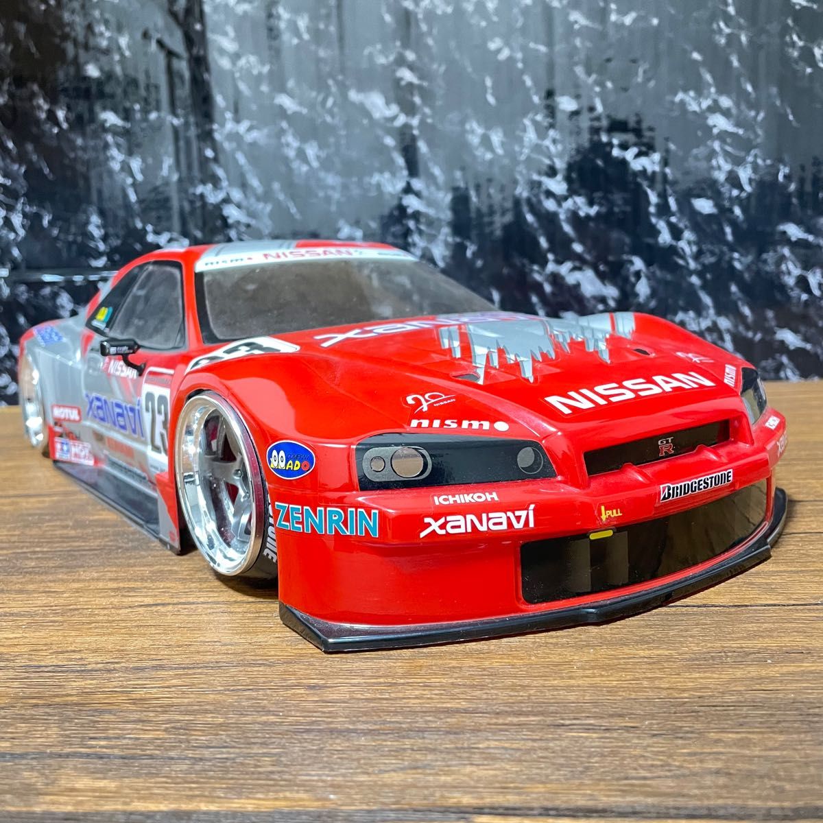 タミヤ ザナヴィニスモ スカイライン GT-R 1/10 ラジコンボディーr34