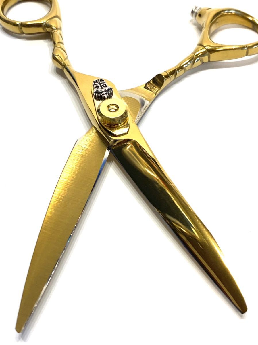 Yahoo!オークション - ゴールド板バネ カットシザー 6インチ 理容 美容