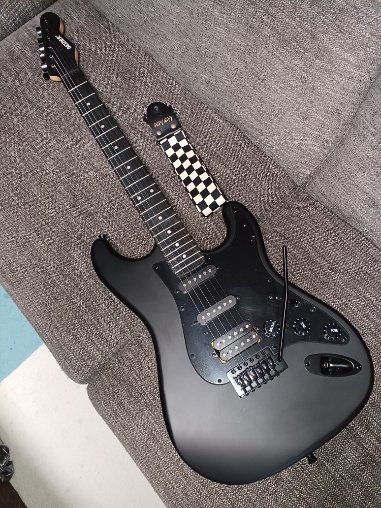 Yahoo!オークション - SELDER ストラトキャスター ギター マットブラッ
