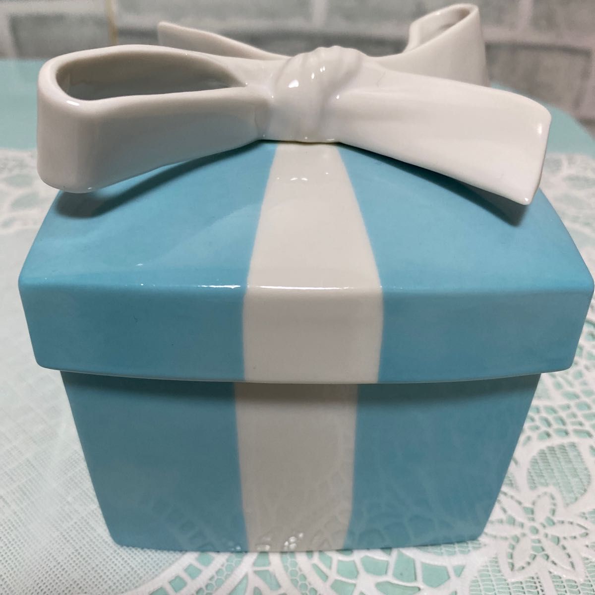 TIFFANY&Co ティファニー小物入れ ブルーボウボックス希少 ラージ