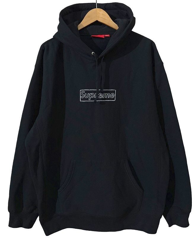 送無 XL Supreme シュプリーム KAWS カウズ 21ss Chalk Logo Hooded