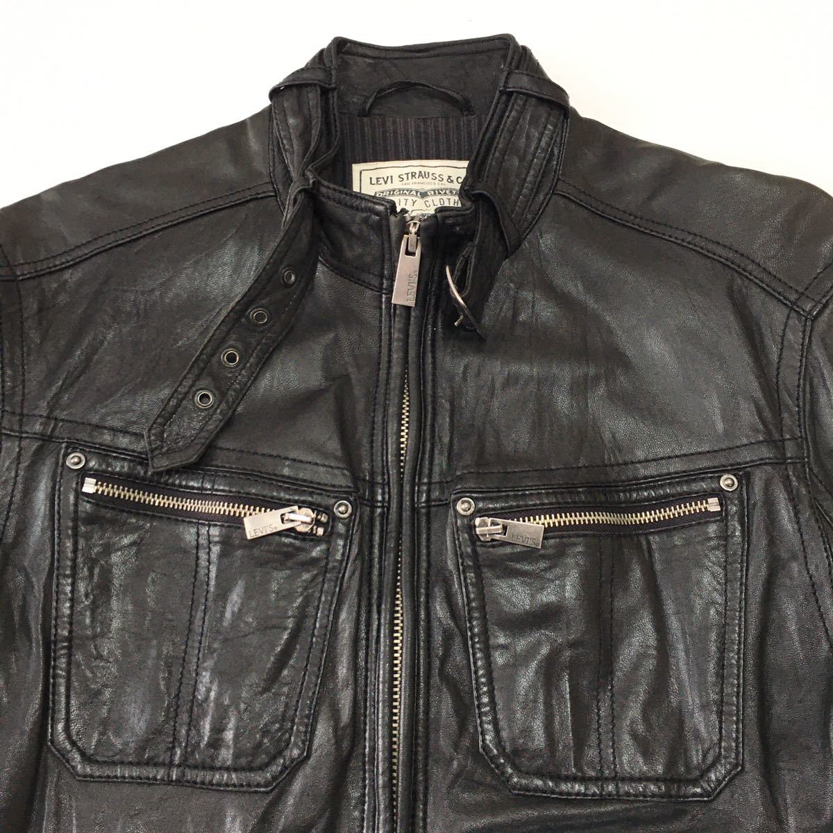 希少 Levi'sリーバイス 本革レザージャケットM ライダースジャケット