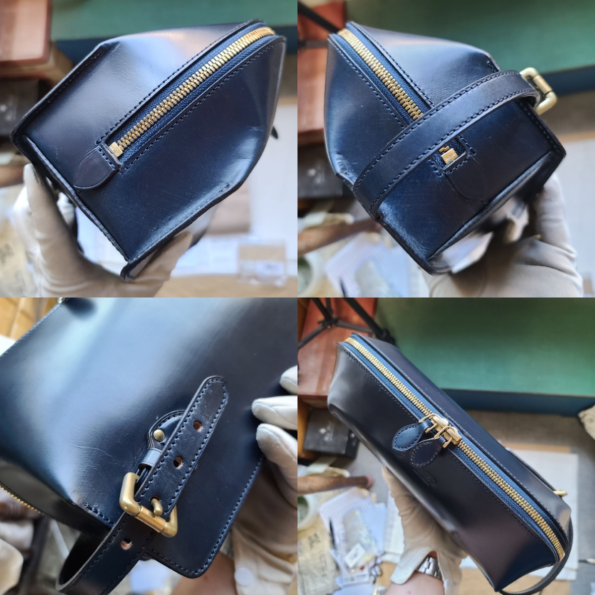 交渉可 GANZO ガンゾ ブライドルレザー セカンドバッグ 鞄 バッグ