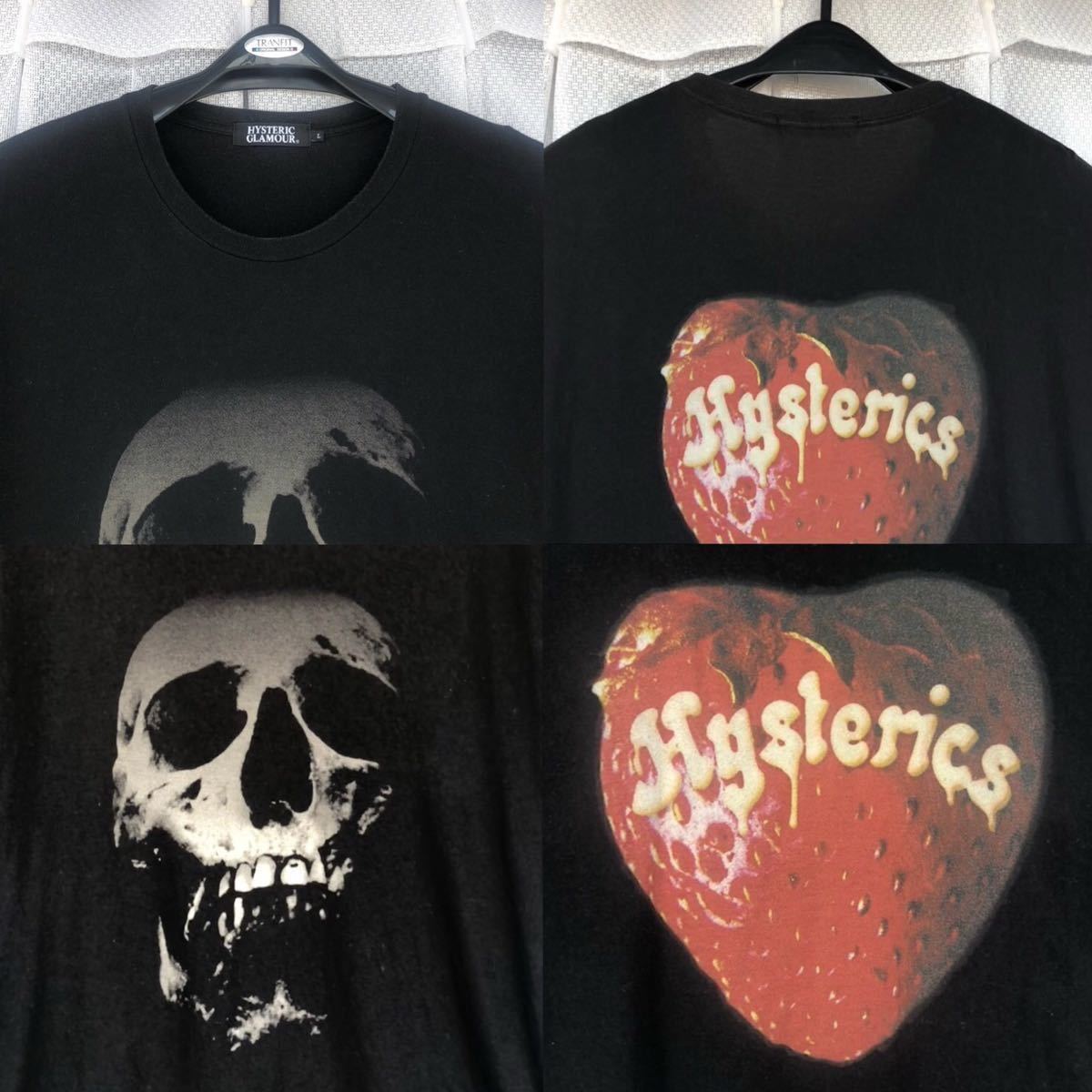 L SKULL BERRY プリント半袖Tシャツ ヒステリックグラマー 苺 いちご