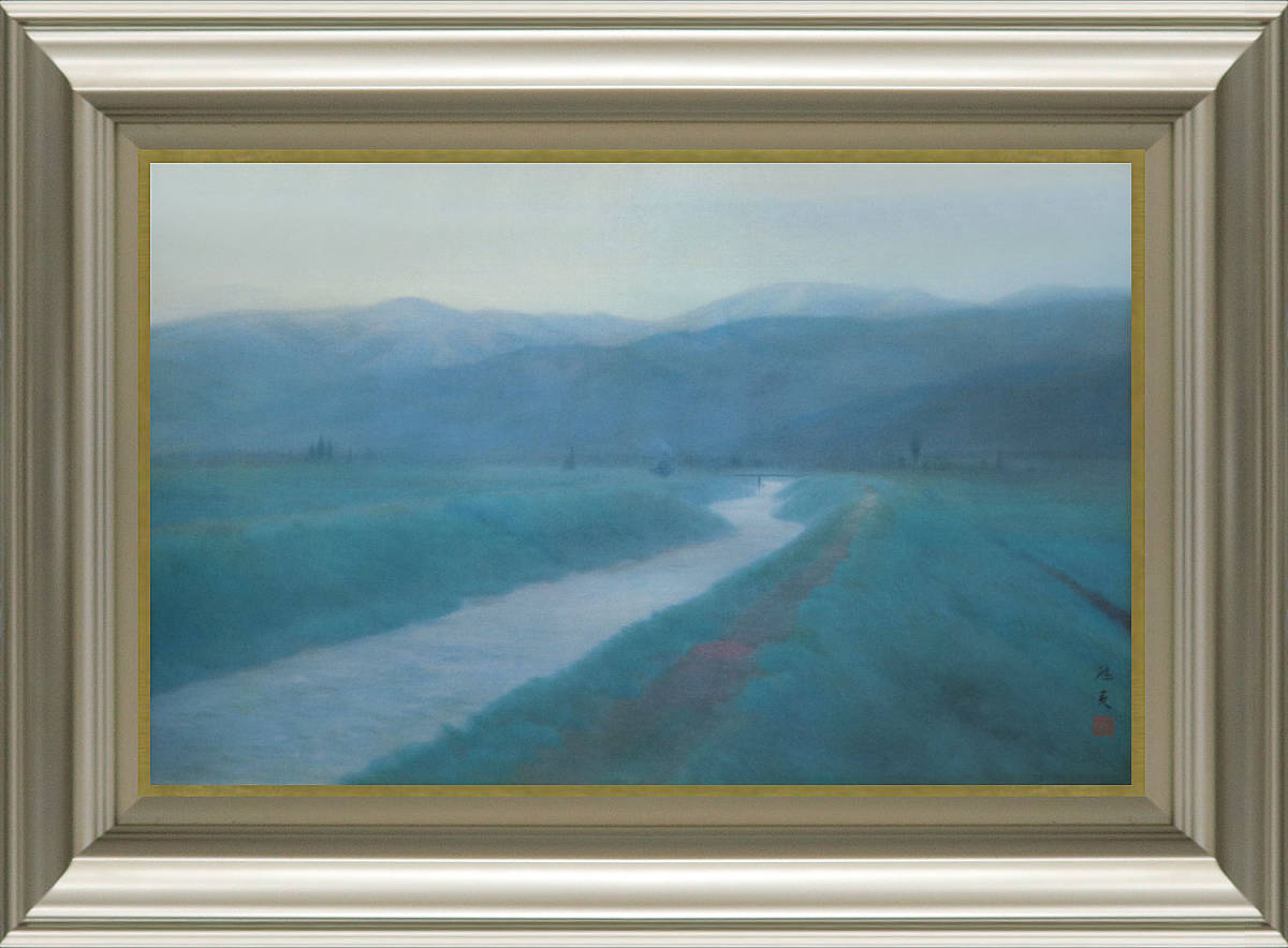 Yahoo!オークション - 東山魁夷10号郷愁 岩絵具方式工芸画 東山カラー