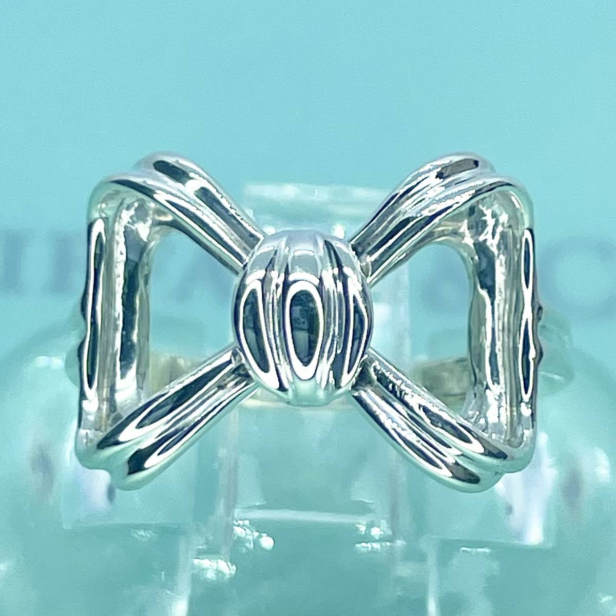 廃盤】ティファニー リボン ボウ リング Tiffany シルバー 指輪 約8号