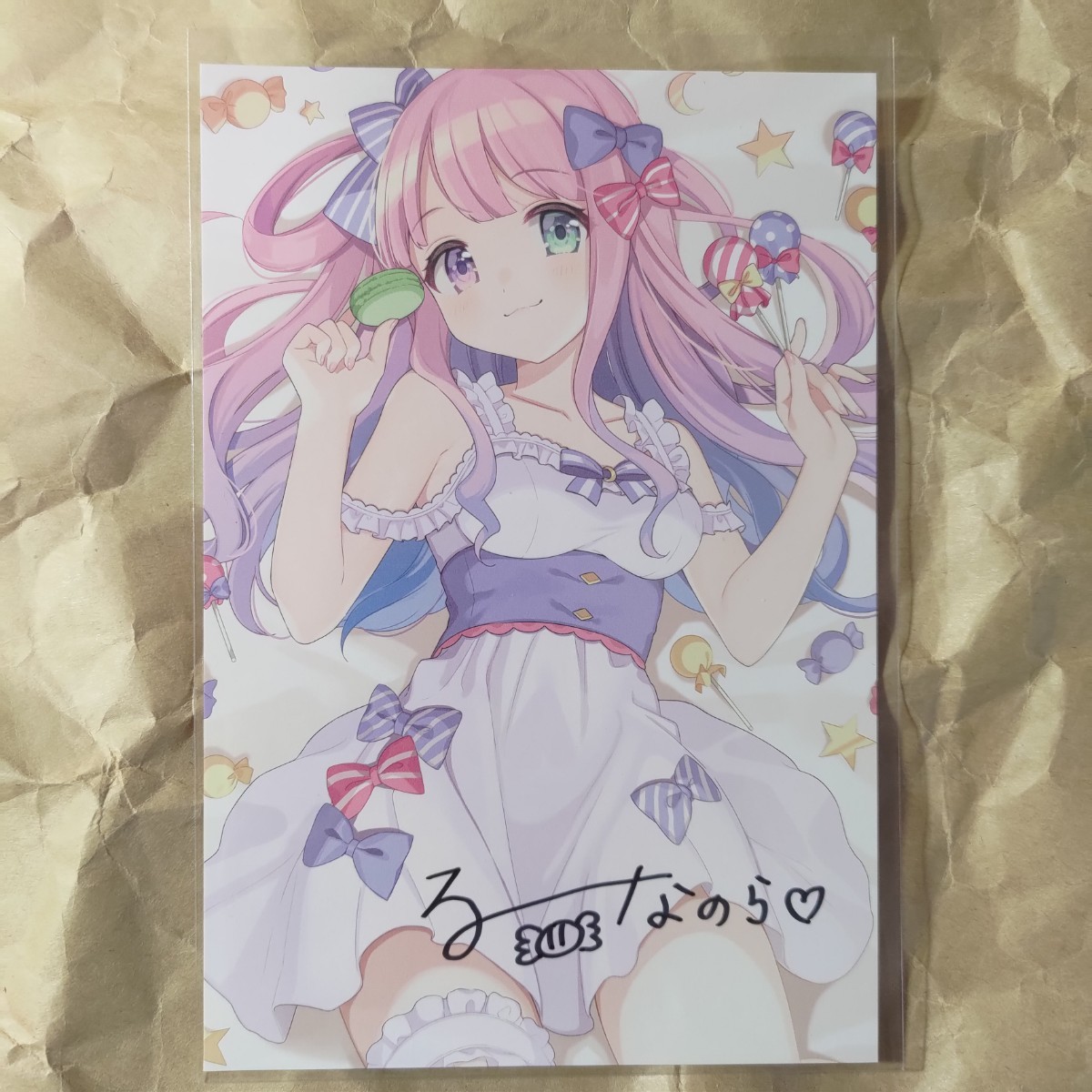 姫森ルーナ 誕生日記念ボイス2020の付属品 直筆サイン入りポストカード