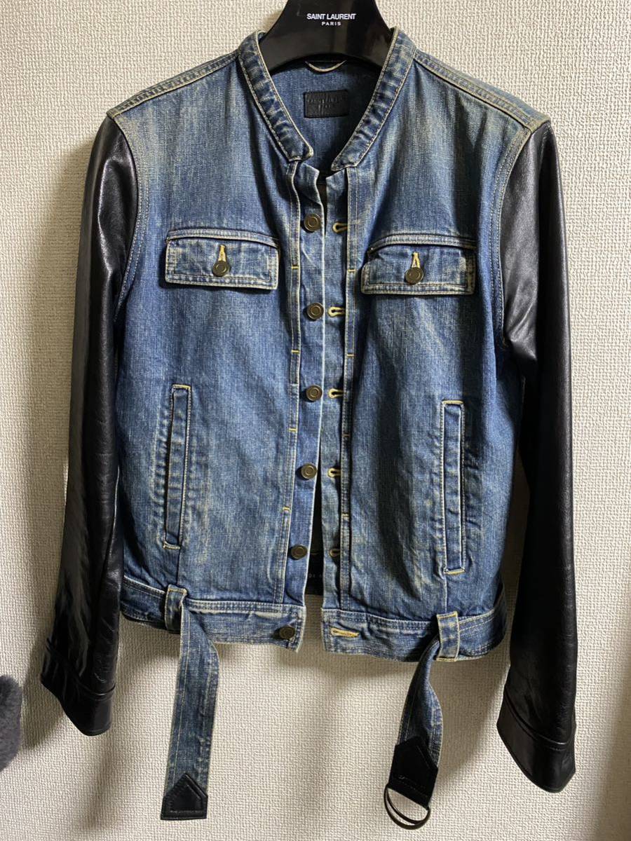 サンローランパリ 13ss デニムジャケット レザー エディ期 saint