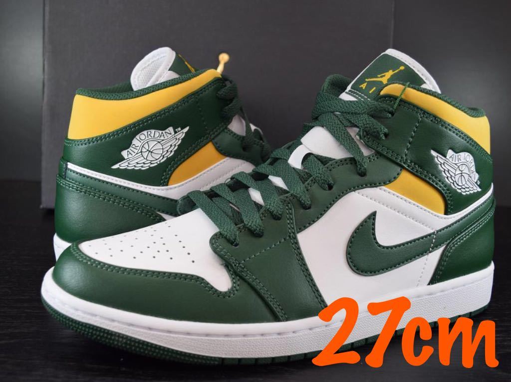 送料無料 【新品】 27cm AIR JORDAN 1 MID SEATTLE SUPER SONIC エア