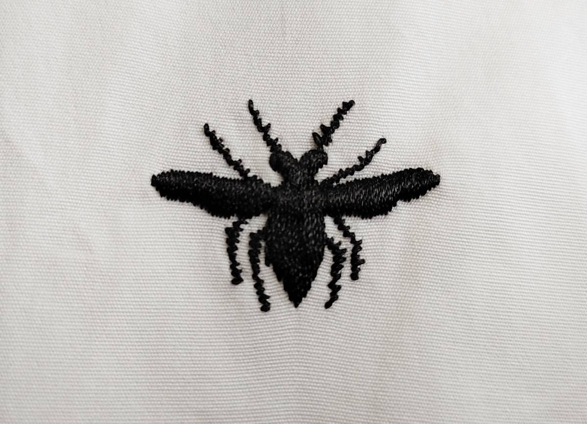 エディ期 Dior HOMME ディオールオム シャツ BEE刺繍 蜂 コットン 長袖