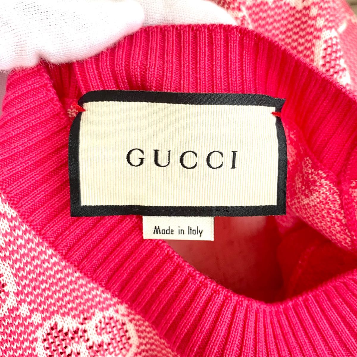 グッチ GG コットンウール ピケ ニットワンピース XXS レディース
